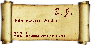 Debreczeni Jutta névjegykártya
